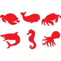 stamper shapes showing turtle, whale, crab, shark, seahorse, octopus