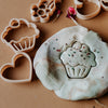 cupcake  shown in dough