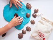 shells in blue dough