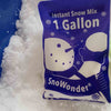 Snowonder packet show inside blue tub of snow