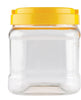empty jar with yellow lid