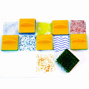 stampers shown with paint