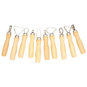 10 clay modelling tools with stubby handles