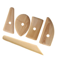 Set of 5 wooden potter's ribs