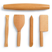Set of 5 wooden sculpting tools