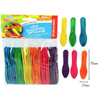 pack of colourful wooden spoons